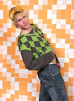 Blond twink posing naked by East Boys