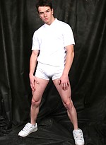 Muscled jock plays with cock by East Boys