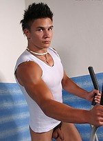 Hot muscled jock shows his perfect young body by East Boys