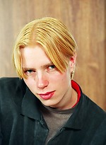 Blond twink Alexej shows his uncut cock and jacking off by East Boys