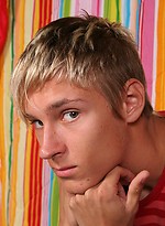 Cute blonde twink jacking off cock by East Boys