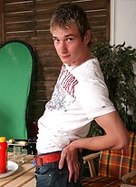 Young college student jacking off cock by East Boys