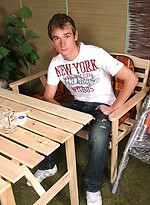 Young college student jacking off cock by East Boys