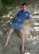 Horny twink outdoors by East Boys