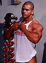 Shy Straight Pro Bodybuilder Jerks off on the gym floor! by Power Men