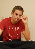 Sexy Bruno Kolvic busts a nut onto his tummy. by BF Collection