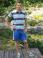 Martin Sanders masturbates with fleshlight outdoors. by BF Collection