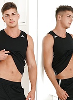 Muscle boy Andrew Gonzales jerks off after workout. by BF Collection With Andrew Gonzales