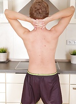 Athletic Logan Lech masturbating in the kitchen. by BF Collection