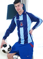 Danny Boxer strokes his cock after football practice. by BF Collection