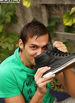 Marco Sun strips naked outside and masturbates. by BF Collection