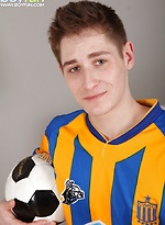 Athletic Marc Sense strokes his cock on his soccer ball. by BF Collection