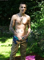 Dom Ully strips and masturbates out in the backyard. by BF Collection With Dom Ully