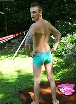 Dom Ully strips and masturbates out in the backyard. by BF Collection With Dom Ully