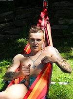 Dom Ully strips and masturbates out in the backyard. by BF Collection With Dom Ully