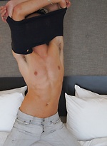 Gorgeous twink Jake Diamante busts a nut onto his abs. by BF Collection With Jake Diamante