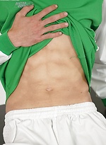 Athlete Steven Fox pulls down his shorts and spreads his ass. by BF Collection