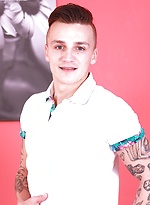 Tattooed stud Dom Ully gets hard and spreads his asshole. by BF Collection With Dom Ully