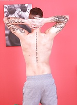 Tattooed stud Dom Ully gets hard and spreads his asshole. by BF Collection With Dom Ully