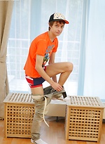 Cute teen Ben Kingston stroking his beautiful uncut dick. by BF Collection