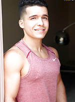Handsome HUNK Damian Romano Jerks His Giant COCK by Gayhoopla