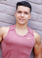 Handsome HUNK Damian Romano Jerks His Giant COCK by Gayhoopla