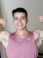 Handsome HUNK Damian Romano Jerks His Giant COCK by Gayhoopla