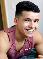 Handsome HUNK Damian Romano Jerks His Giant COCK by Gayhoopla
