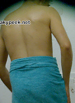 Great looking guy dressing after a shower by Sneaky Peek
