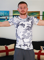 Straight Boxer James Strips & Shows us his Hairy Body and Rock Solid Uncut Cock! by English Lads