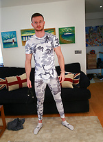 Straight Boxer James Strips & Shows us his Hairy Body and Rock Solid Uncut Cock! by English Lads