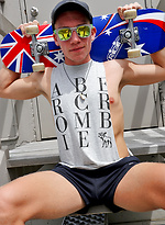 French Canadian William Moore joins us naked outside by Bentley Race