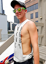 French Canadian William Moore joins us naked outside by Bentley Race