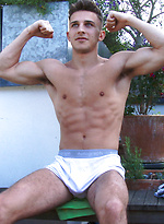 Young Barman & Athletic Young Pup Jack Shows Us His Big Cock and Cums Loads! by English Lads