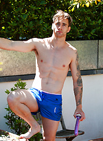Young Straight Stud James Wanks his Big Uncut Cock & Power Dildo's His Hole! by English Lads