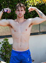 Young Straight Stud James Wanks his Big Uncut Cock & Power Dildo's His Hole! by English Lads