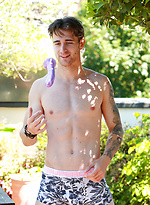 Young Straight Stud James Wanks his Big Uncut Cock & Power Dildo's His Hole! by English Lads