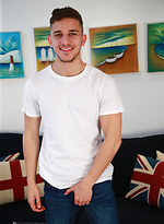 Young Barman & Athletic Young Pup Jack Shows us his Big Cock & Cums Loads! by English Lads
