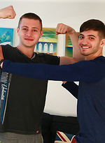 Straight Mates Luca and Bailey show off by English Lads