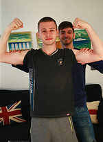 Straight Mates Luca and Bailey show off by English Lads