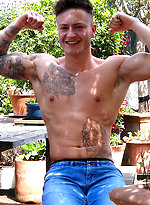 Straight Young Personal Trainer Shows his Muscled Body and Hard Uncut Cock! by English Lads