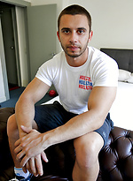 Muscle boy James films himself lifting weights and jacking off by Bentley Race