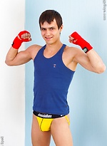 Handsome jock boy Ivan spurts a big load by Doggy Boys