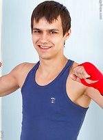 Handsome jock boy Ivan spurts a big load by Doggy Boys