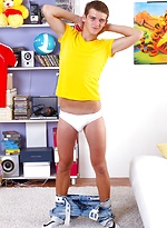 Teen boy loves his own cum load by Doggy Boys