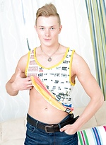 Fit straight boy Rustie splashes cream out by Doggy Boys With Rustie Port