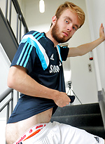 My straight scruffy mate Tom Jackson is giving a hot strip show by Bentley Race