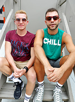 Layton and William hooking up on the Bentley Race rooftop in Melbourne by Bentley Race