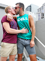 Layton and William hooking up on the Bentley Race rooftop in Melbourne by Bentley Race