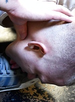 Gay foot licker face fucked and splashed with cum by Young Bastards
